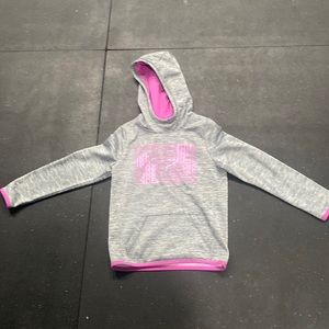 Kids Under Armor, pink and grey hoodie! Super soft and comfortable!!